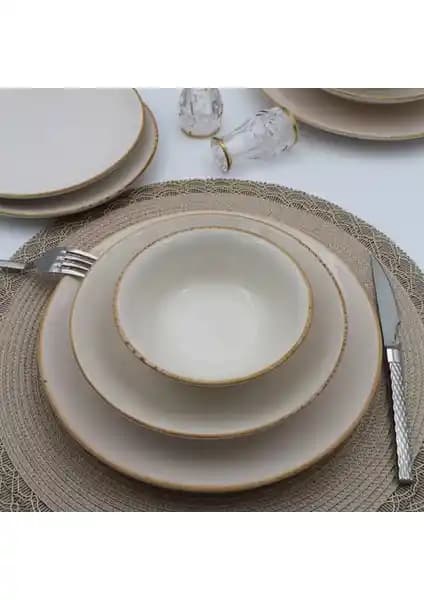 Arna Porselen 16 Parça Dört Kişilik Yemek Takımı Şık ve Fonksiyonel Tasarım