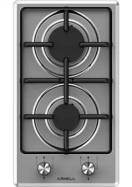 Arnell 2'li Tüplü Gaz Emniyetli Inox Ankastre Ocak Modern Güvenli Mutfak Çözümü