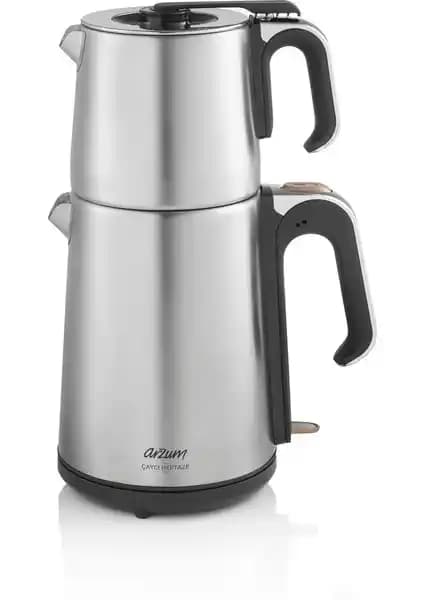 Arzum AR3023 Hep Taze Inox Çaycı: Modern Tasarım ve Yüksek Kapasiteli Çay Makinesi