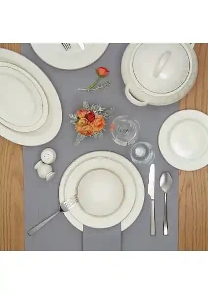 Emsan Hira 60 Parça 12 Kişilik Porselen Yemek Takımı Şıklık ve Fonksiyonelliği Bir Arada