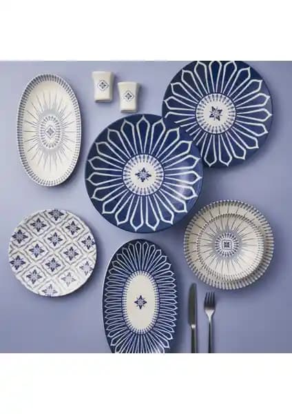 Güral Porselen Camelıa 30 Parça 6 Kişilik Modern ve Dayanıklı Yemek Takımı