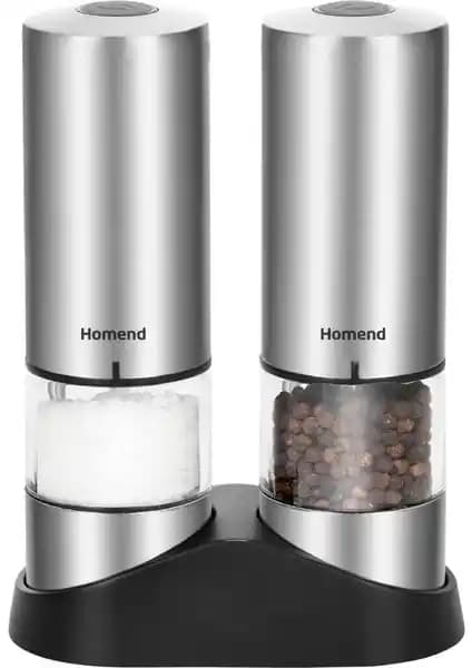 Homend Grindgo 6003H Şarjlı Baharat Değirmen Seti Modern Mutfaklar İçin Pratik ve Dayanıklı