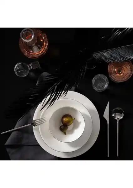 Jumbo Silva 61 Parça 12 Kişilik Porselen Yemek Takımı Modern ve Şık Tasarım