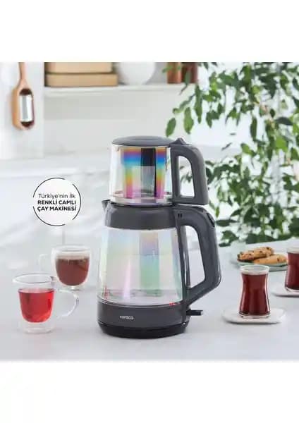 Karaca Glass Tea XL 35 Bardak Renkli Camlı Çay Makinesi Opal Özellikleri ve Kullanım İncelemesi
