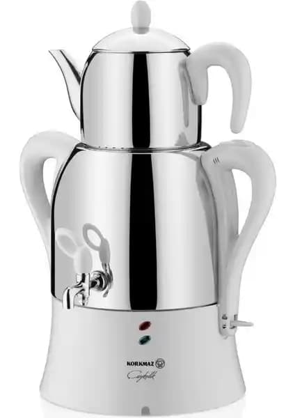 Korkmaz A341-13 Vanilya Çaykolik Elektrikli Semaver: Geniş Kapasiteli ve Güçlü Performanslı