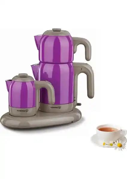 Korkmaz A353-07 Mia Mor Gri Çay Kahve Makinesi: Fonksiyonellik ve Estetiğin Birleşimi
