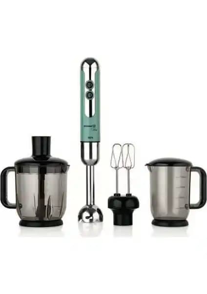 Korkmaz Mia Mega Turkuaz Krom Blender Seti: Çok Fonksiyonlu ve Dayanıklı Mutfak Aleti