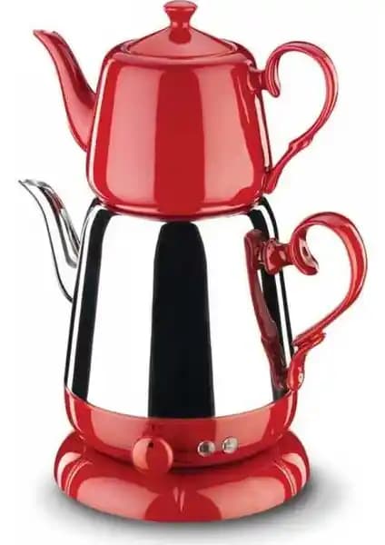 Korkmaz Nosta Inox Kırmızı Elektrikli Çaydanlık: Şık ve Pratik Mutfak Aleti
