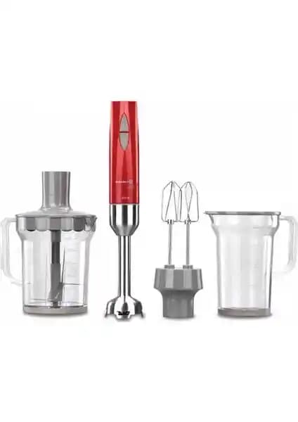 Korkmaz Vertex Mega Inox Kırmızı Blender Seti: Dayanıklı ve Çok Fonksiyonlu Mutfak Aleti
