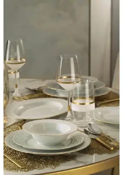 Kütahya Porselen Başak 51 Parça Yemek Takımı Modern ve Şık Tasarım Özellikleri