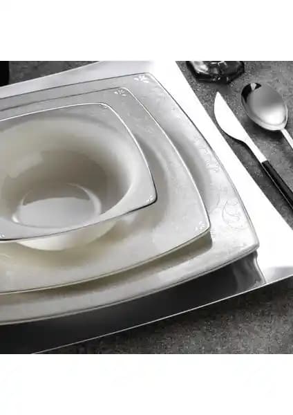 Kütahya Porselen Bone Mare 62 Parça Yemek Takımı Şık ve Dayanıklı Tasarım