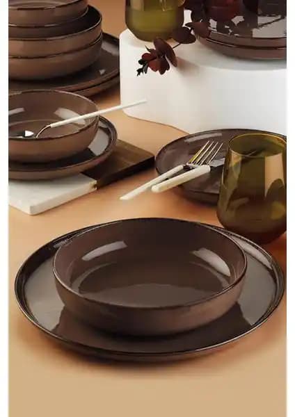 Kütahya Porselen Moderna Yemek Takımı Pearl Sütlü Kahve Şıklık ve Dayanıklılık Sunar