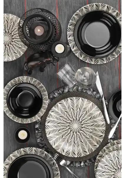 Kütahya Porselen Nanoceram 24 Parça 6 Kişilik Yemek Takımı Günlük ve Özel Kullanımlar İçin