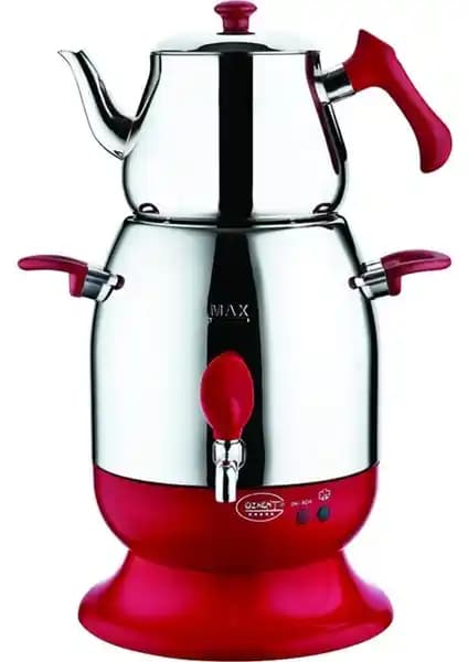 Özkent Semaver Marmaris K-623 Sade Kırmızı: Modern Tasarımlı ve Fonksiyonel Çay Semaveri