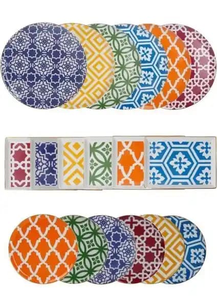 Porland Morocco 18 Parça Servis ve Kahvaltı Seti şık tasarımıyla sofralarınıza zarafet katıyor