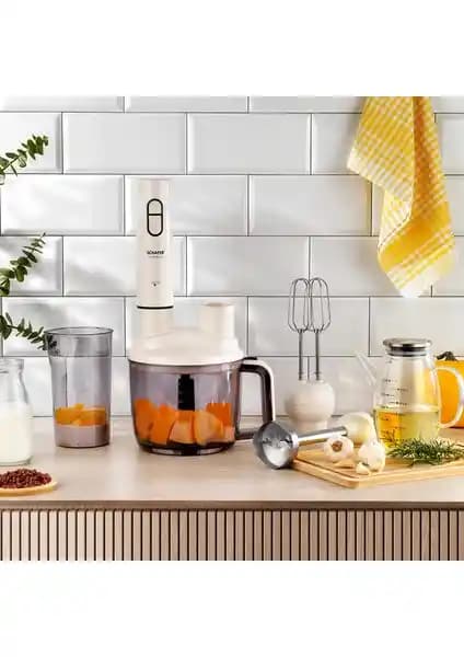 Schafer Chef Blend Mega Blender Set-Krem: Güçlü ve Çok Fonksiyonlu Mutfak Aleti