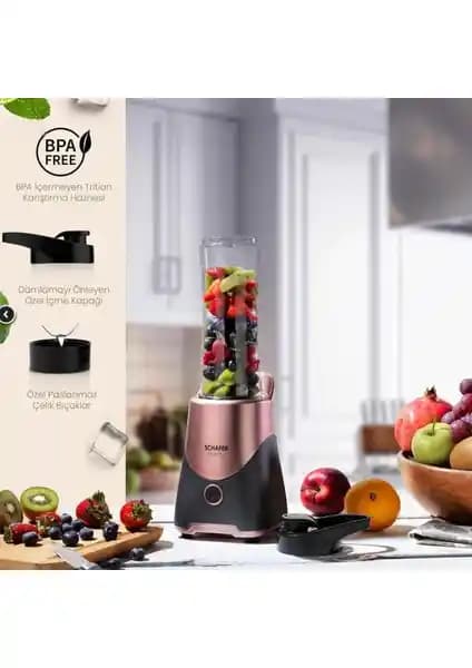 Schafer Stormy Rose Gold Kişisel Smoothie Blender: Estetik ve Güçlü Performans Özellikleri