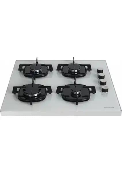 Silverline FS5425W01 Beyaz Cam Setüstü Gazlı Ocak Modern ve Güvenli Mutfak Kullanımı İçin