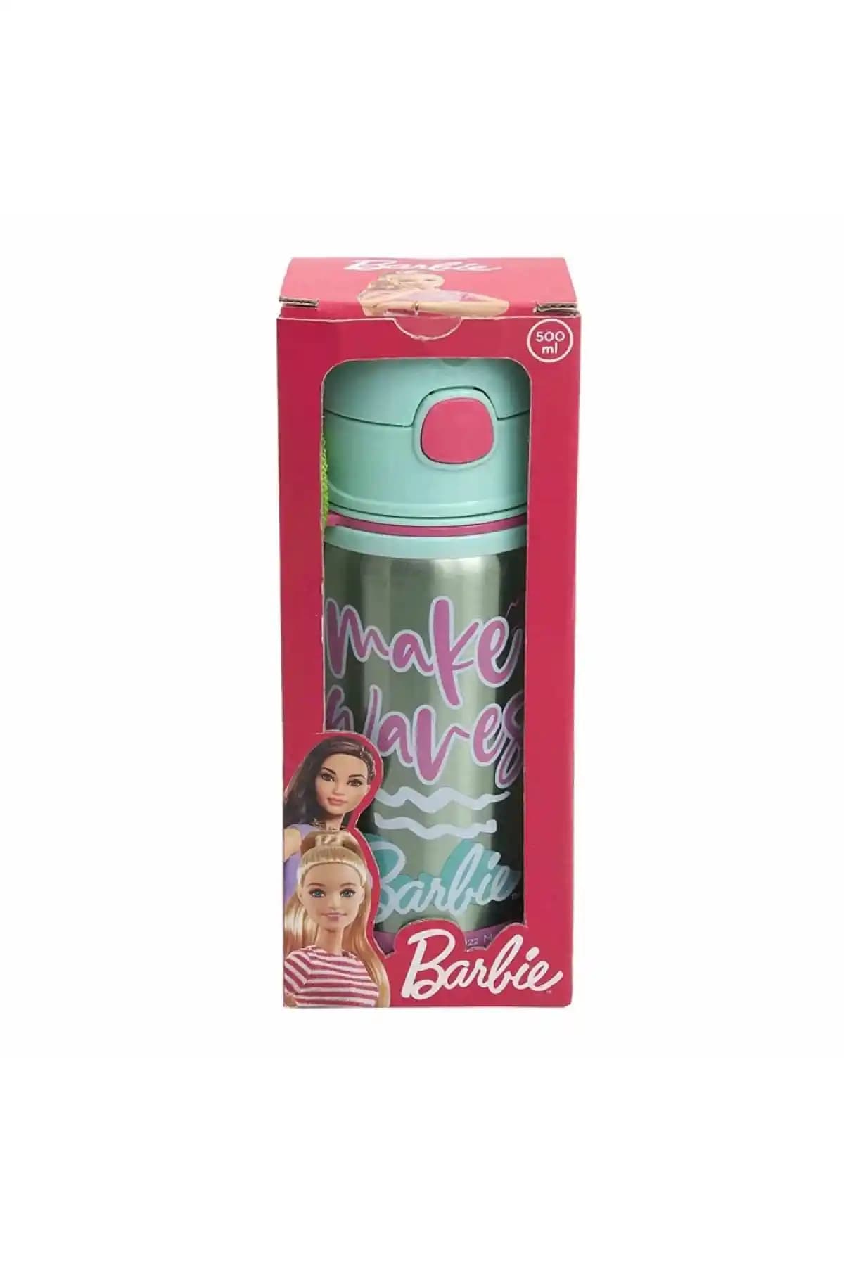 Barbie Çelik Matara Salto 500ml dayanıklı ve renkli tasarımıyla günlük kullanım için ideal