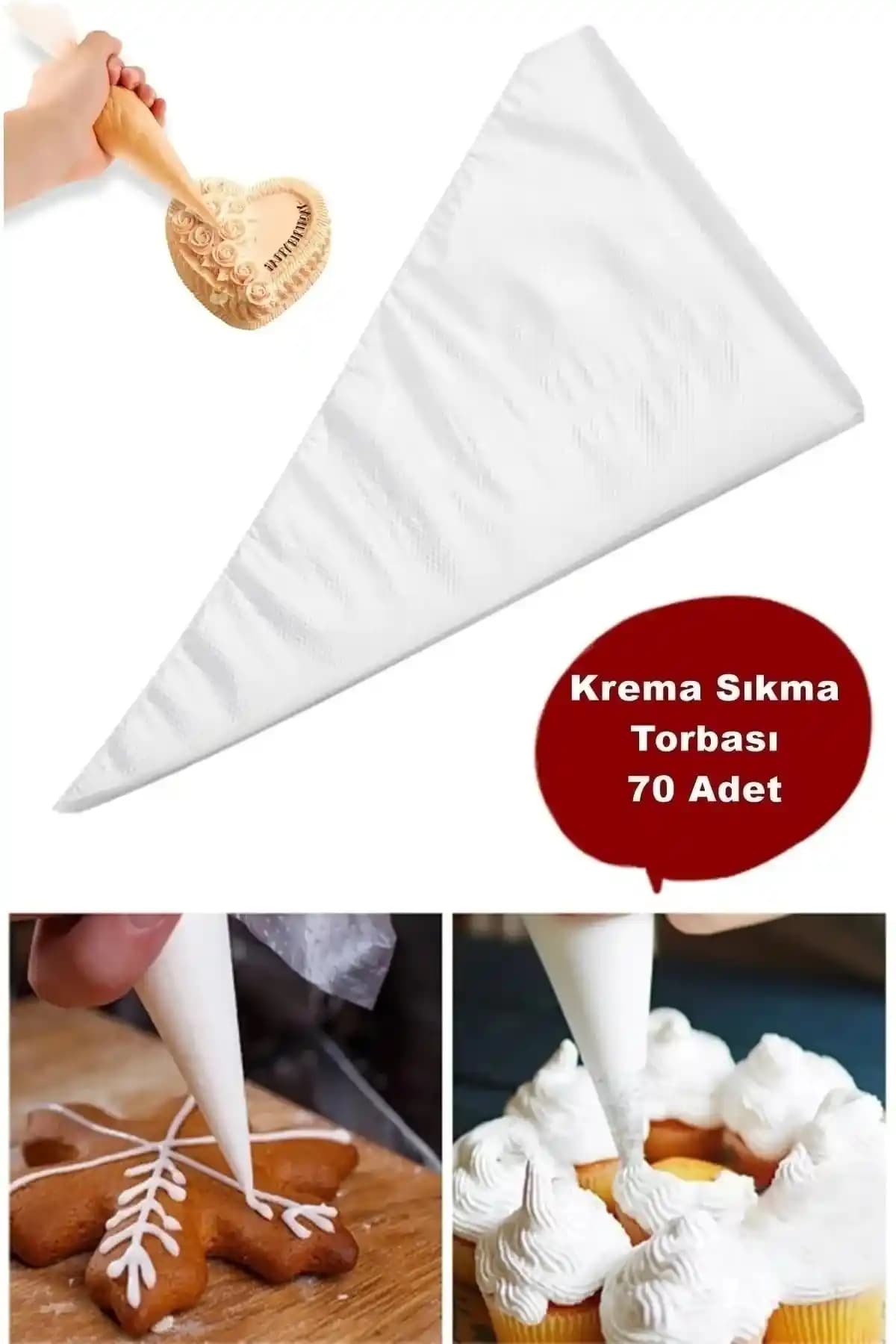 BEYZANA Krema Sıkma Torbası Profesyonel Pasta ve Kurabiye Süsleme İçin Uygun Çözüm