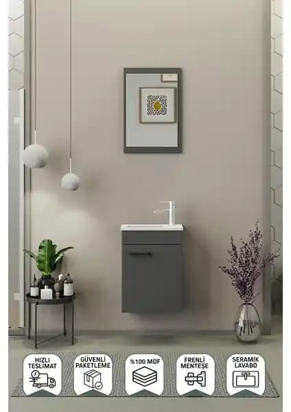Biani Fix Arya Mini 42cm Banyo Dolabı Modern ve Dayanıklı Tasarım Özellikleri