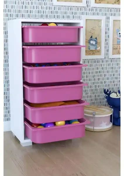 Çok Amaçlı Remaks 6 Sepetli Oyuncak Dolabı: Dayanıklı ve Şık Depolama Çözümü