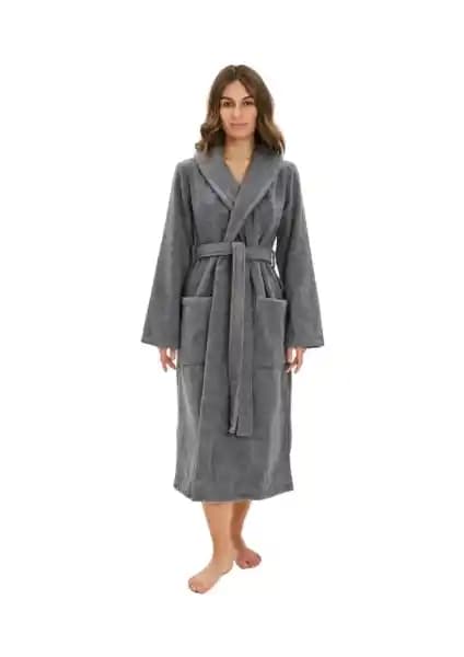 Dm Home Collection Battal Boy Pamuklu Şal Yaka Erkek Kadın Bornozları Konfor ve Fonksiyonellik Sunar