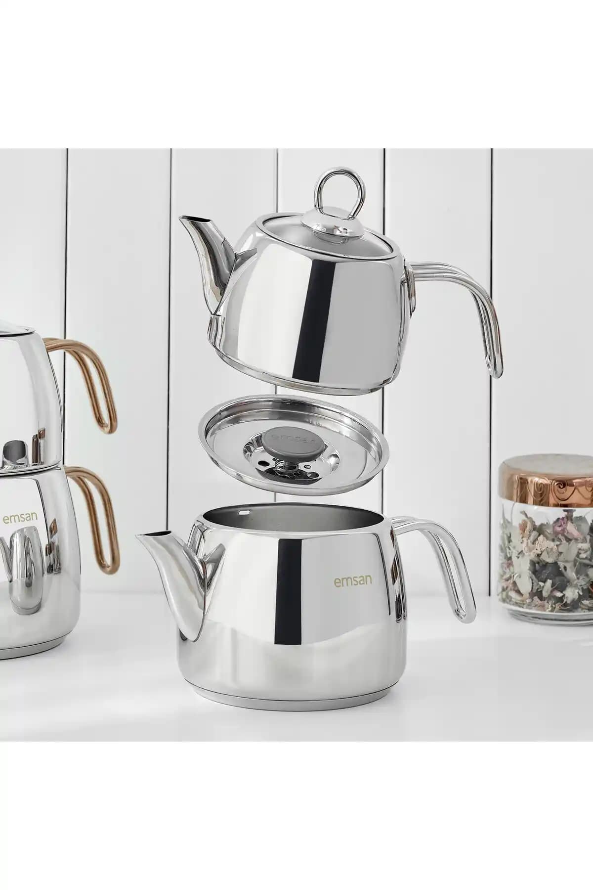 Emsan Soft Midi Indüksiyon Tabanlı Çaydanlık Takımı: Modern ve Dayanıklı Tasarım
