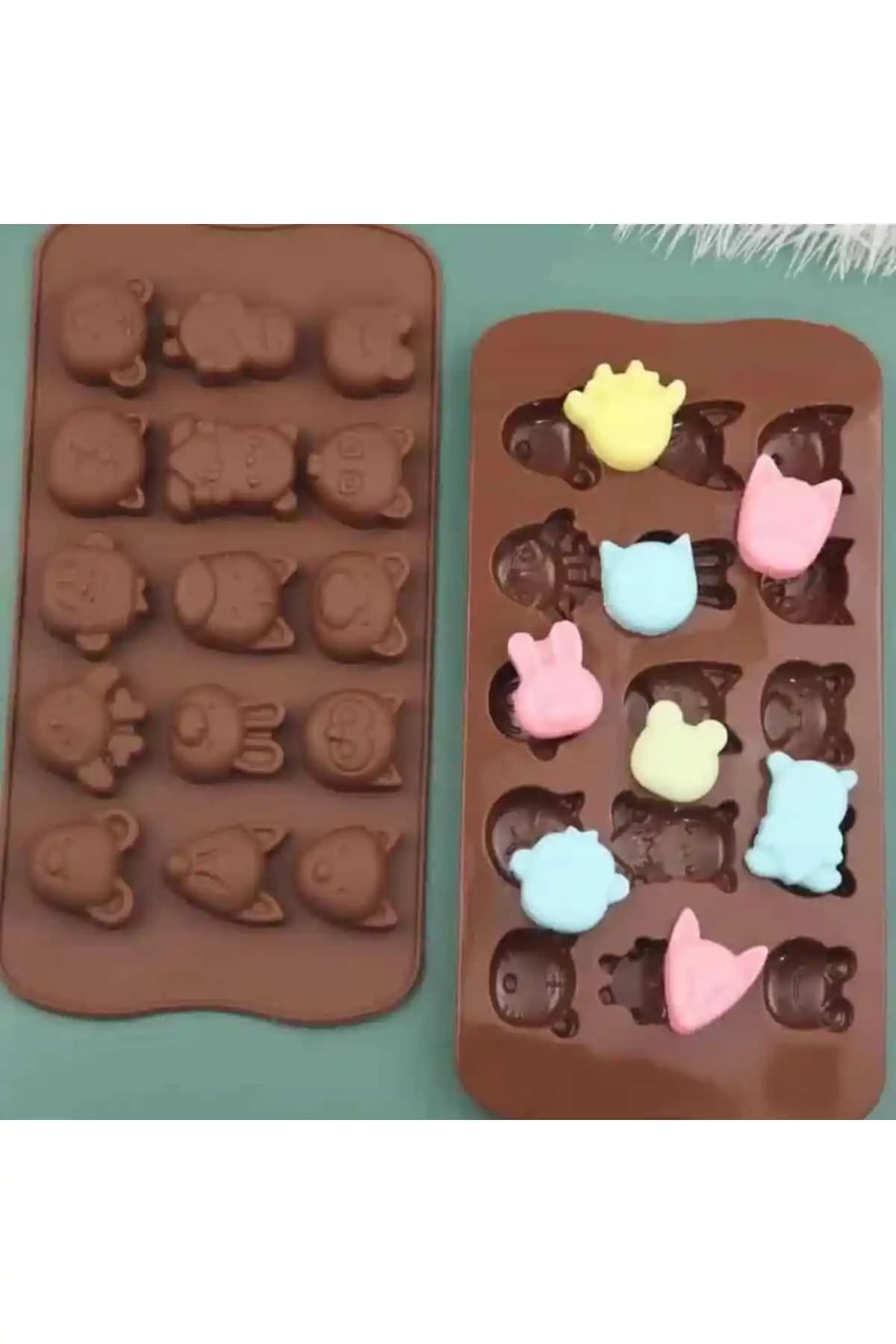 Epinox Silikon Hayvan Figürlü Buzluk ve Çikolata Kalıbı Çok Yönlü Kullanım ve Güvenli Tasarım