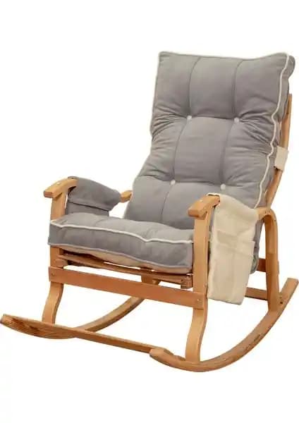 Evoke Lüx Ahşap Çift Minderli Çift Cepli Sallanan Sandalye İncelemesi ve Özellikleri