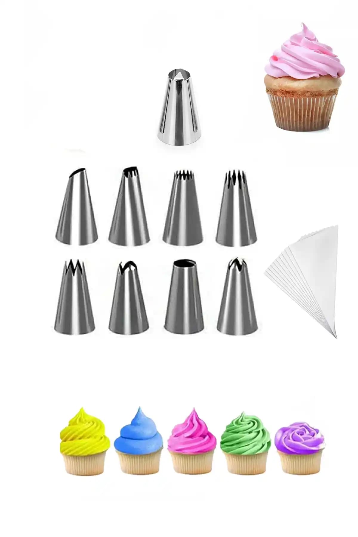 Factorial Krema Sıkma Aparat Seti: Çok Fonksiyonlu Mutfak ve Pasta Dekorasyon Aracı