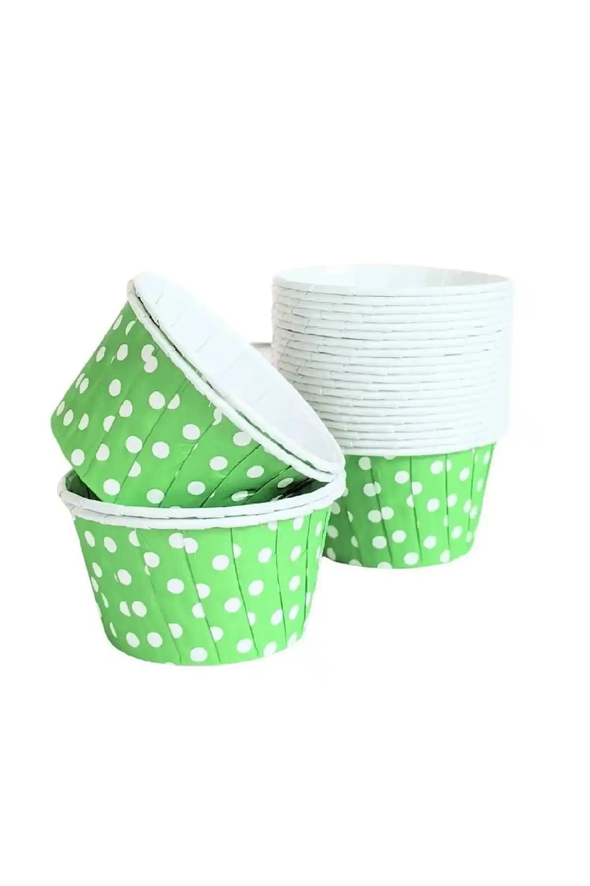 Genel Markalar Yeşil Puantiyeli Kağıt Muffin Kek Kapsülü Ürün Tanıtımı ve Özellikleri