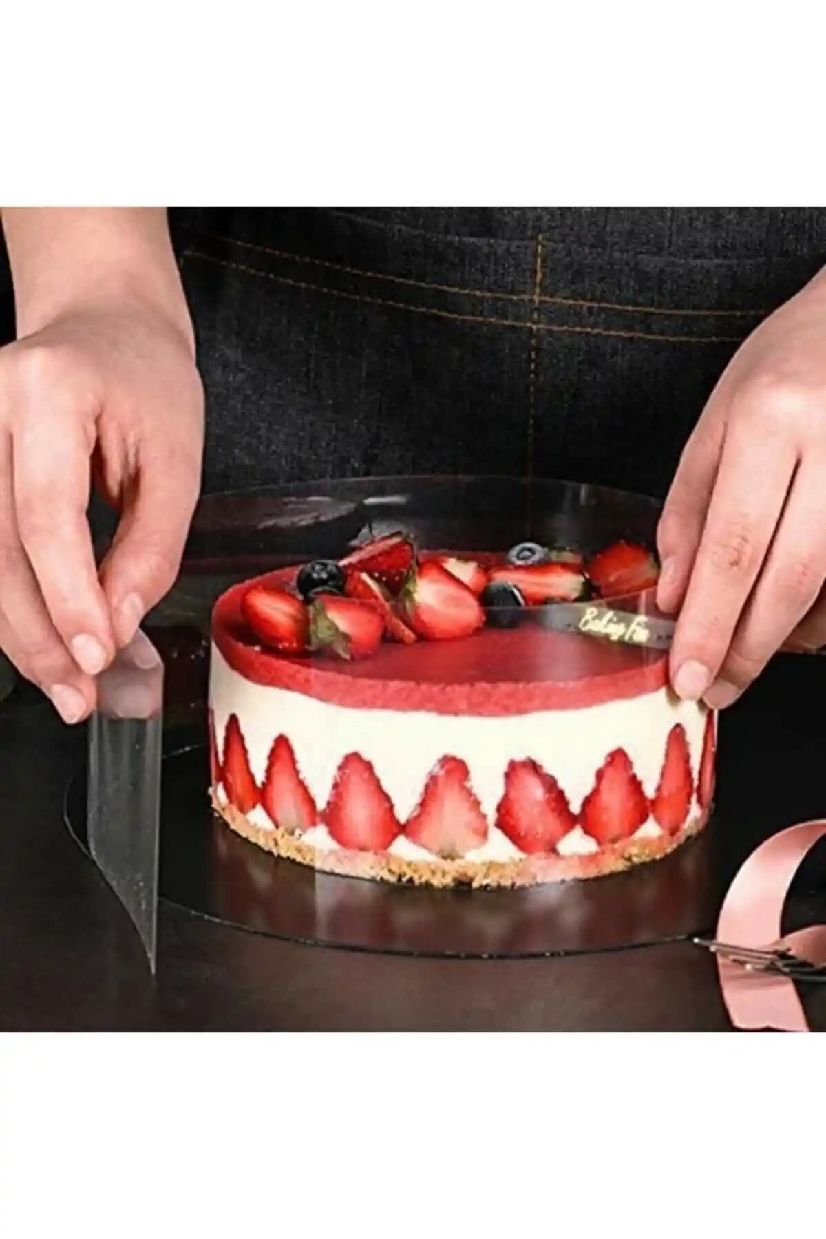 Gusto Şeffaf Pasta Yan Dekor Film Jeli: Pratik ve Estetik Pasta Süsleme Malzemesi