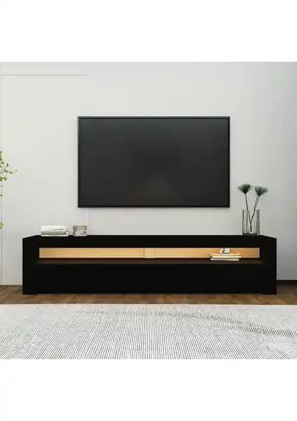 İnarch Dizayn Batı LED Işıklı 2 Kapaklı TV Sehpası Modern ve Fonksiyonel Tasarım