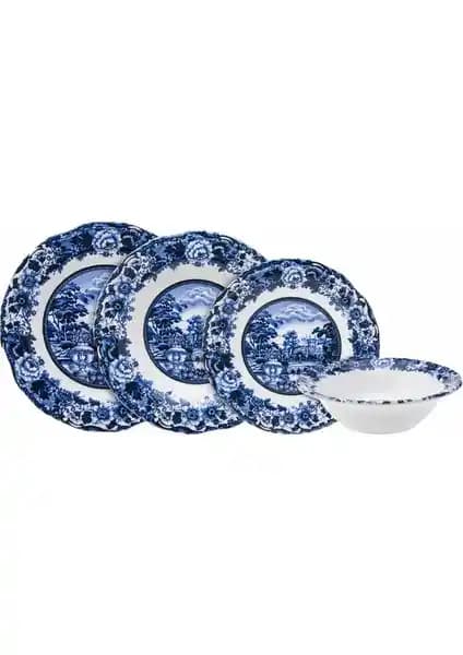 Karaca New Blue Odyssey ve Kütahya Porselen Milena Krem Fileli Yemek Takımları Karşılaştırması