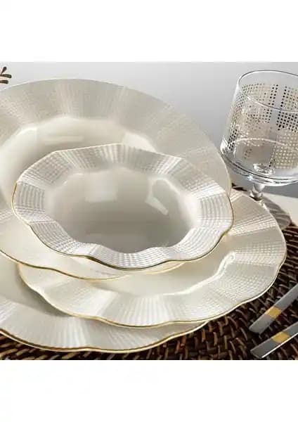 Kütahya Porselen Milena Yalızlı 12 Kişilik Yemek Takımı Estetik ve Dayanıklılık Sunar