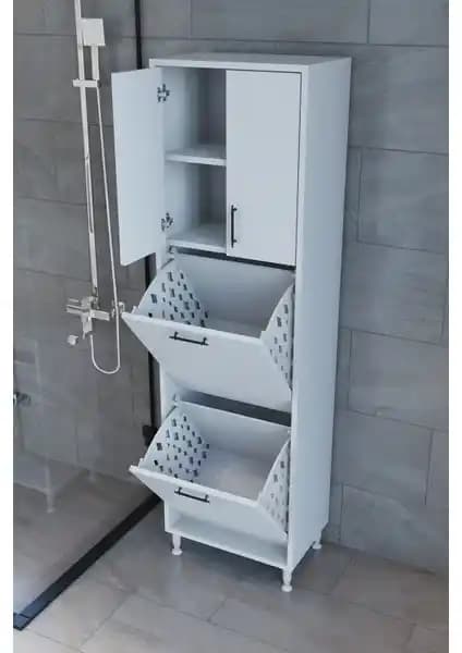 Makbulce Nergiz Çok Amaçlı Banyo Dolabı ve Kirli Çamaşır Sepeti Özellikleri