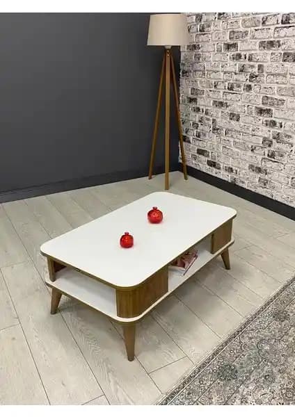 Modüler Mobilya Kumsal Oval Kenar Orta Sehpa 100x60 cm Modern ve Dayanıklı Tasarım