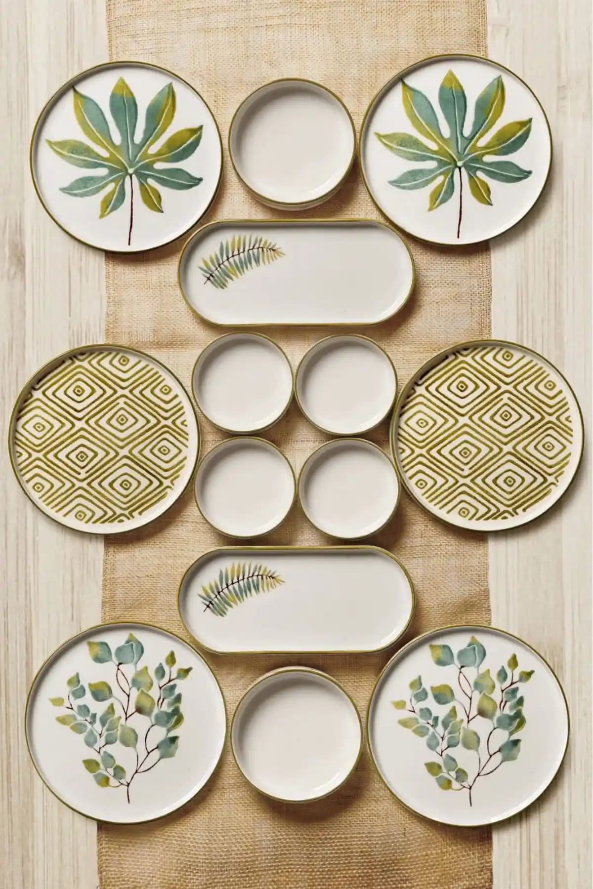 NESS HOME 14 Parça 6 Kişilik Stackable Güz Bahar Kahvaltı Takımı Detayları ve Özellikleri