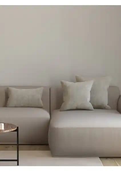 Pastel Kadife Dokulu Keten Renk Kırlent Kılıfı Estetik ve Fonksiyonellik Sunar