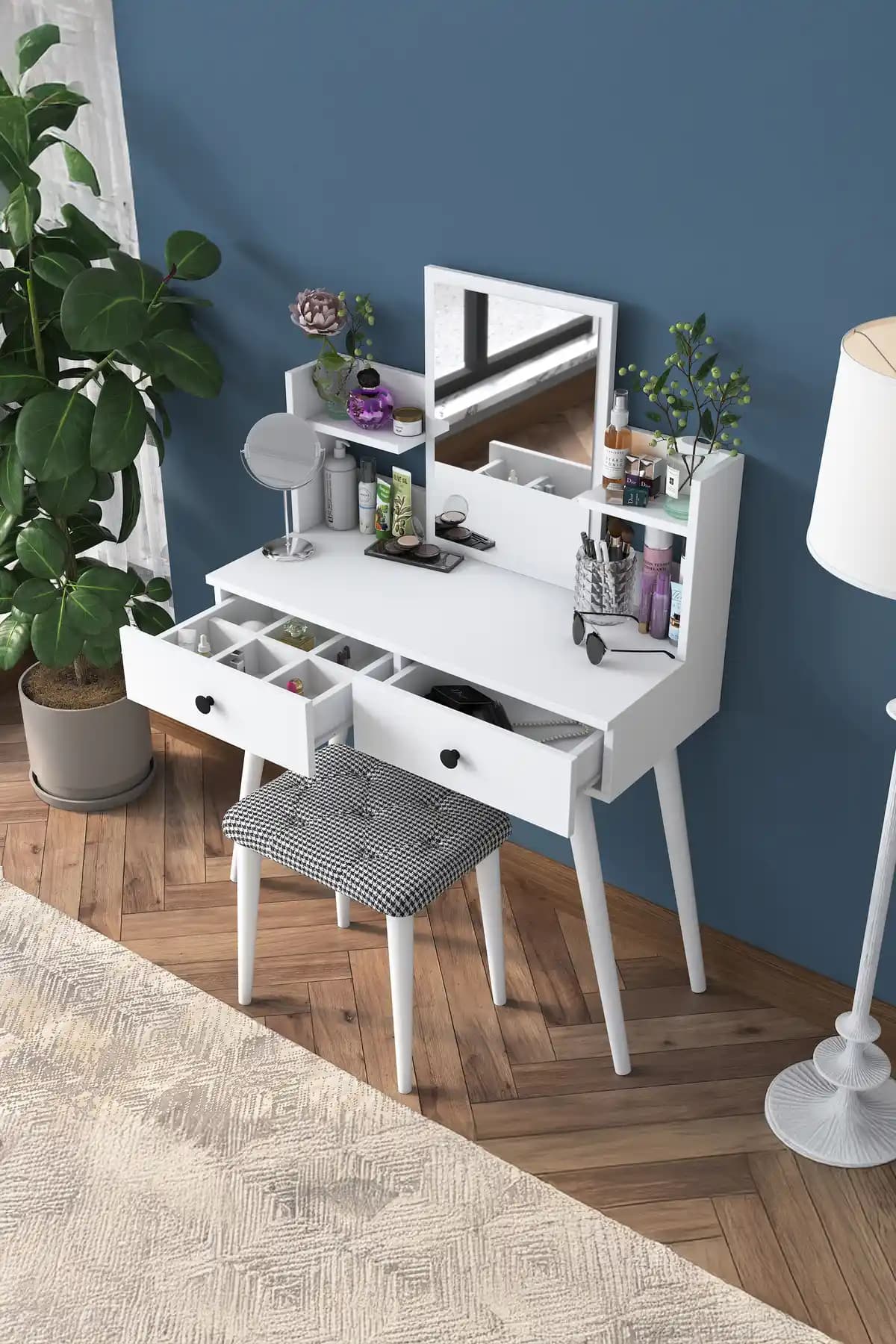 Rani Bj102 Makyaj Masası Modern Tasarım ve İşlevsellik ile Şıklık Sunar