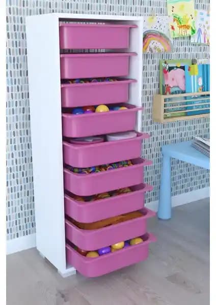 Remaks Çok Amaçlı 9 Sepetli Oyuncak Dolabı: Dayanıklı ve Şık Depolama Çözümü