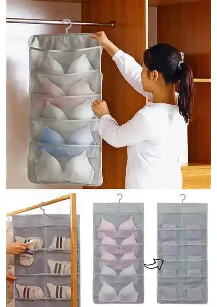 Serstil 15 Cepli Dolap İçi Organizeri İç Çamaşırı ve Aksesuar Düzenleyici