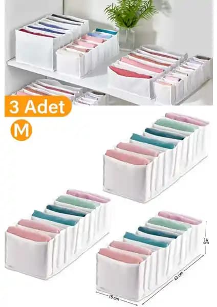 Serstil 3 Adet Medium Çekmece Düzenleyici Seti – Pratik ve Dayanıklı Organizer Çözümleri