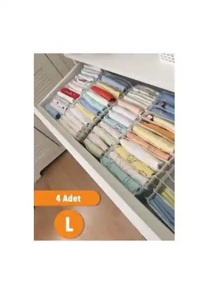 Serstil Çok Amaçlı Çekmece Düzenleyici Seti 4 Adet Large 8 Gözlü Organizer