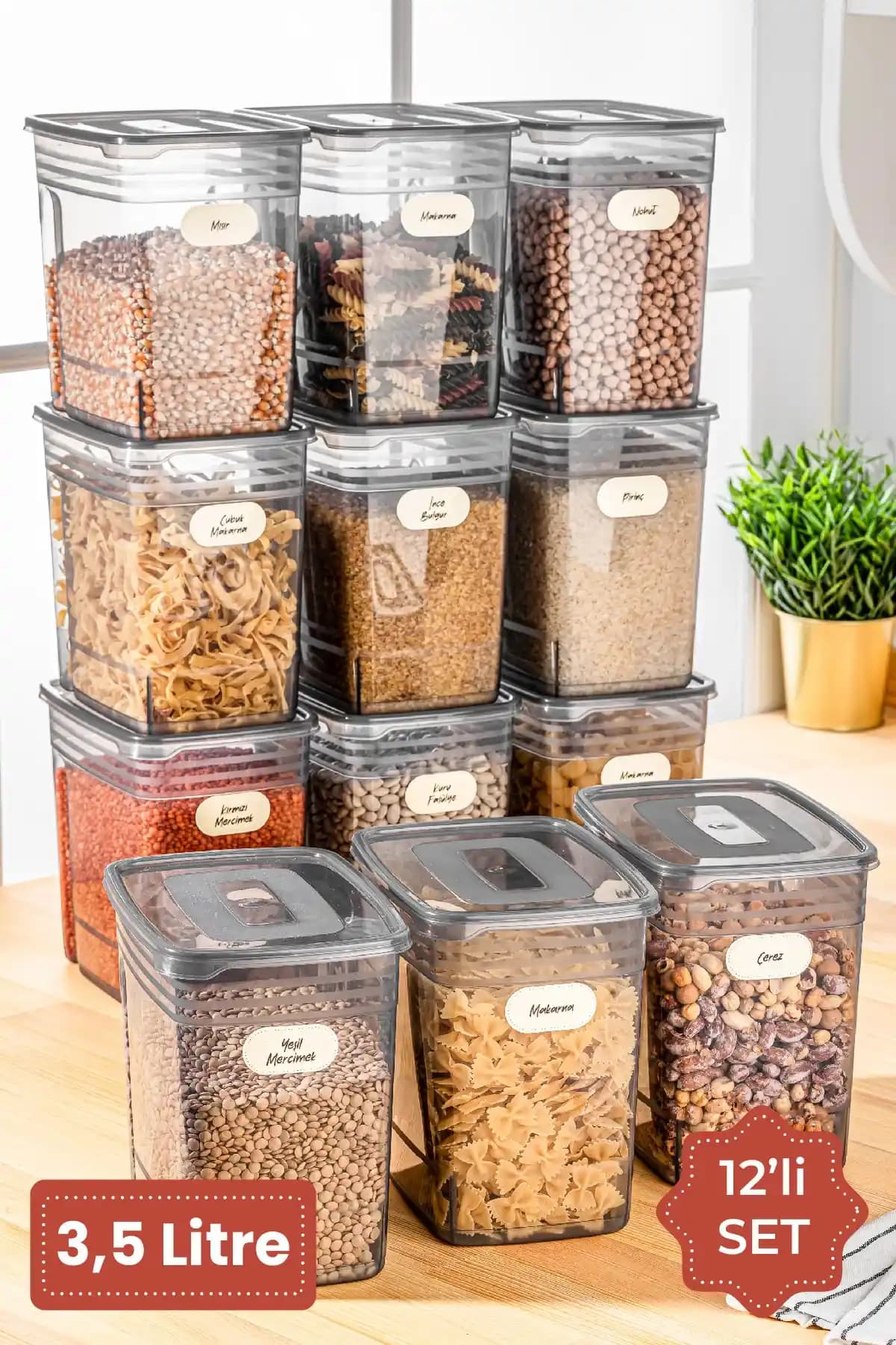 Vienev 12'li Saklama Kabı Seti Geniş Hacimli, Dayanıklı ve Pratik Kullanım İçin Uygun