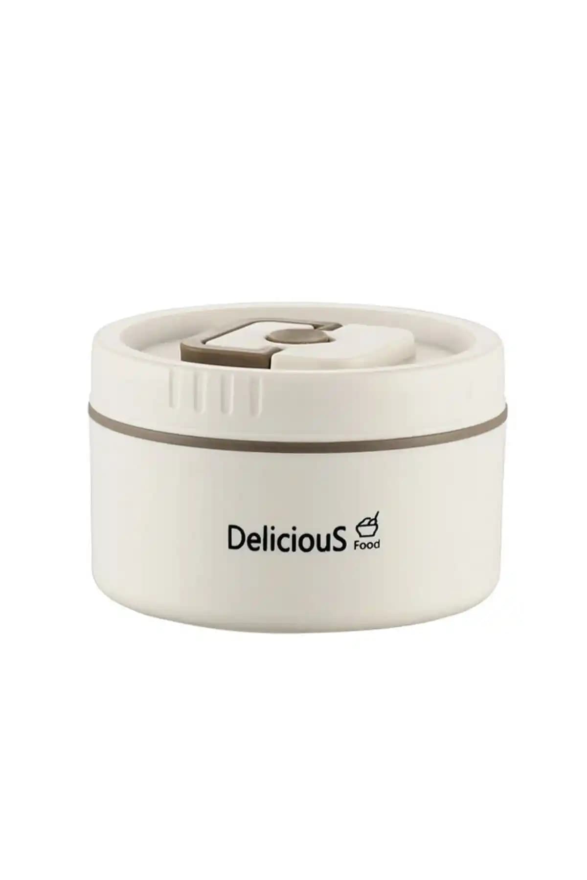 Weather Forecast 304 Çelik Krem 600 ml Paslanmaz Çelik Yemek Saklama Kabı Günlük Kullanım