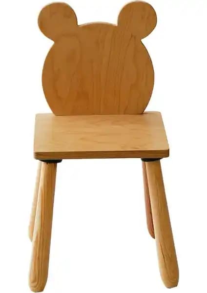 Wood & Joy Doğal Ahşap Çocuk Sandalye Ayı: Güvenli ve Estetik Tasarım Özellikleri