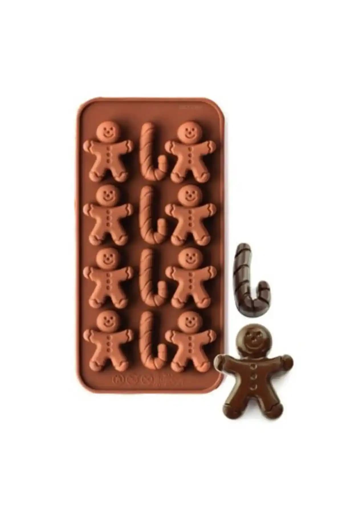 Yılbaşı Temalı Ginger Adam Silikon Kalıp ile Dekorasyon ve Çikolata Yapımı