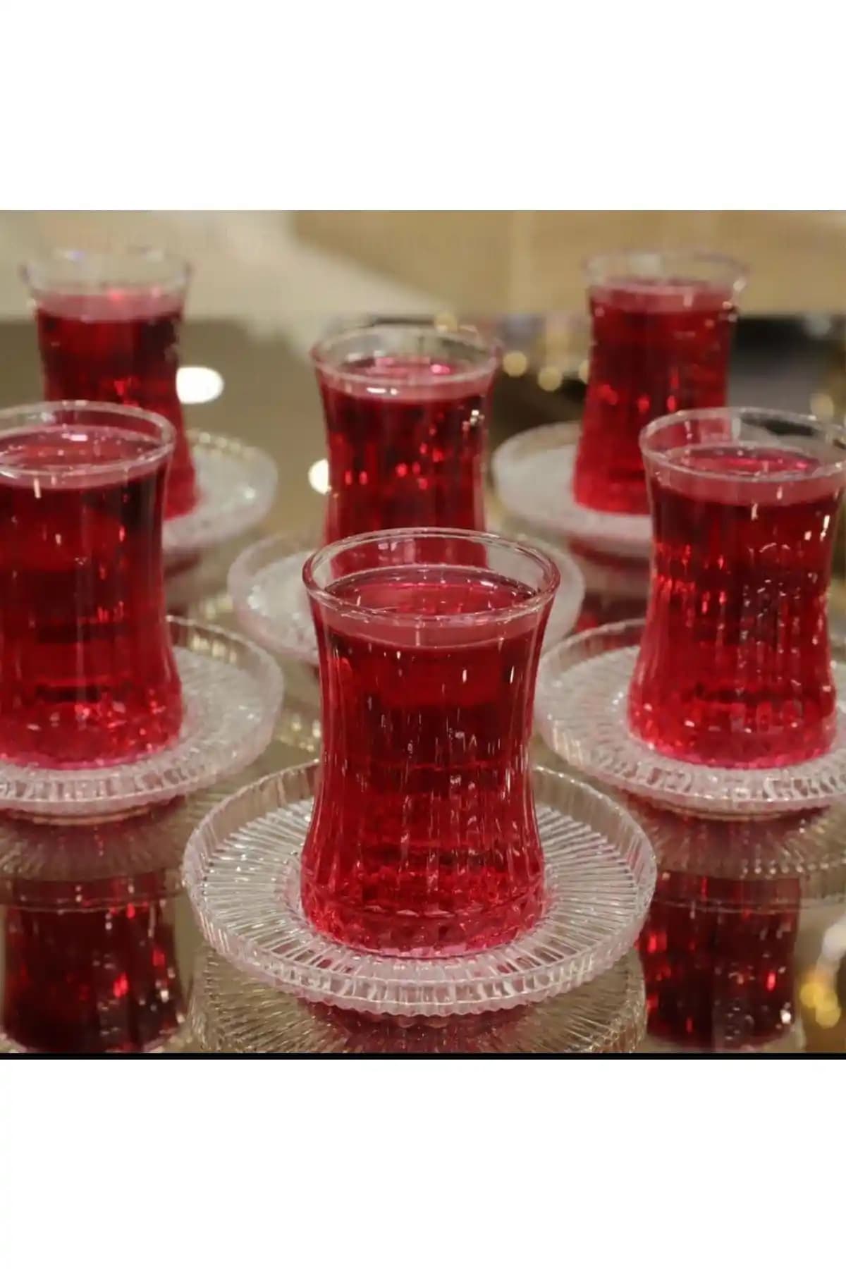 YzHome 6'lı Cam Çay Tabağı Seti Modern ve Şık Tasarımıyla Sofralarınıza Zarif Dokunuş